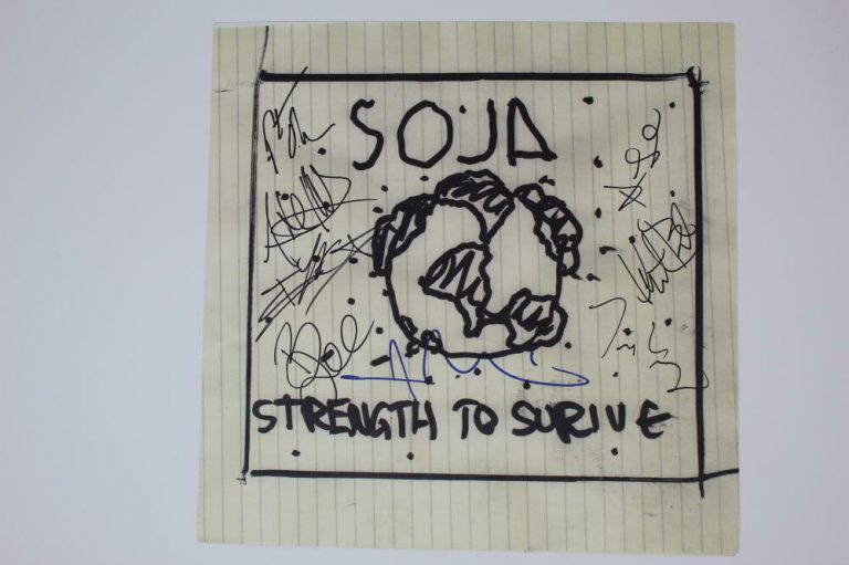 SOJA FULL BAND X8 SIGNED AUTOGRAPH ALBUM VINYL RECORD STRENGTH TO SURVIVE B  COLLECTIBLE MEMORABILIA