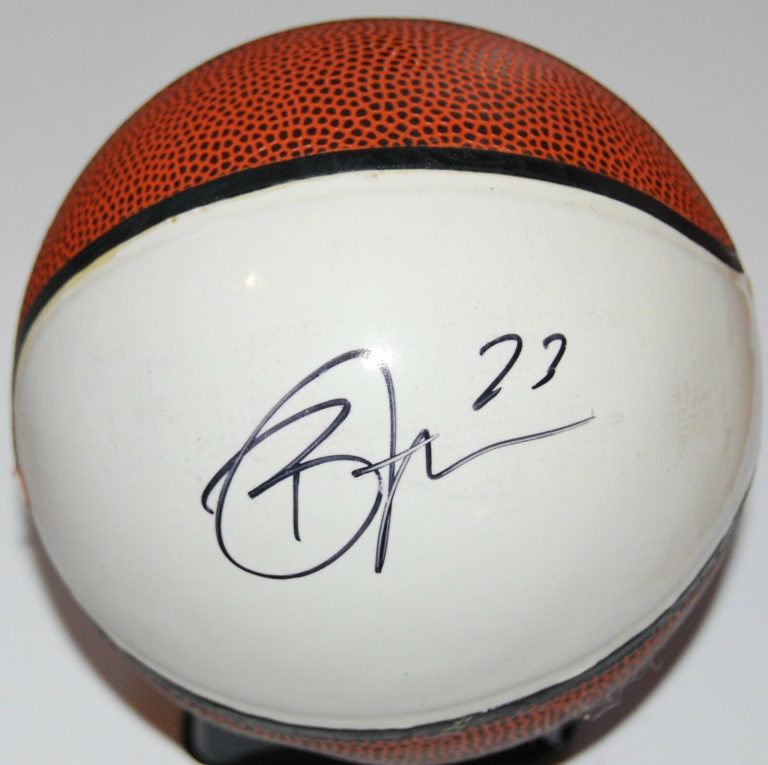 BEN MCLEMORE SIGNED (MEMPHIS GRIZZLIES) MINI BASKETBALL *KANSAS JAYHAWKS* W/COA  COLLECTIBLE MEMORABILIA