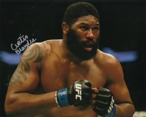 CURTIS “RAZOR” BLAYDES SIGNED (UFC) MMA HEAVYWEIGHT FIGHTING 8X10 PHOTO W/COA #1  COLLECTIBLE MEMORABILIA
