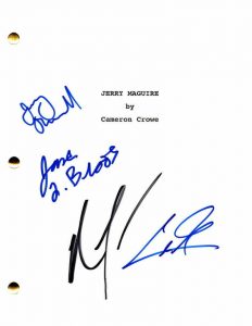 RENEE ZELLWEGER, CUBA GOODING JR +2 SIGNED AUTOGRAPH JERRY MAGUIRE MOVIE SCRIPT  COLLECTIBLE MEMORABILIA