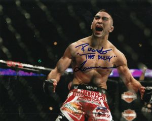 RICARDO *THE BULLY* LAMAS SIGNED (UFC) MMA FIGHTING 8X10 PHOTO W/COA #1  COLLECTIBLE MEMORABILIA