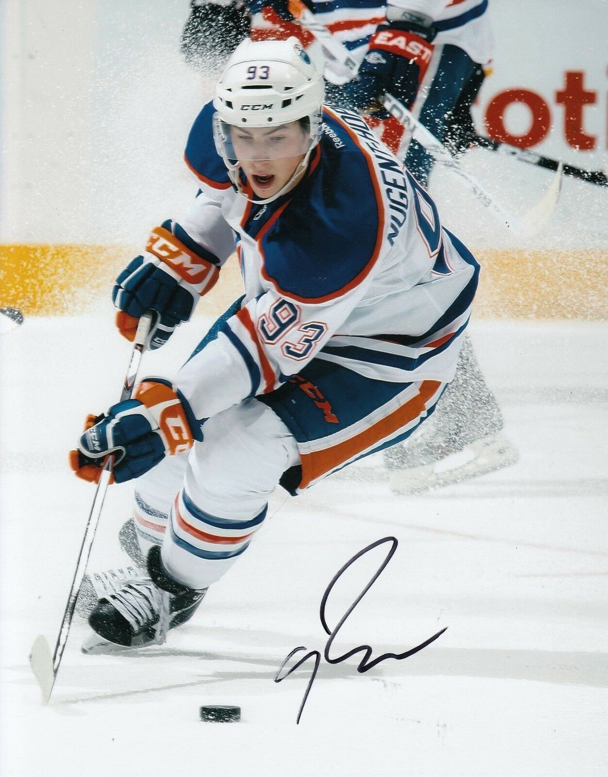 RYAN NUGENT-HOPKINS signed (EDMONTON OILERS) HOCKEY 8X10 photo W/COA #2 ...