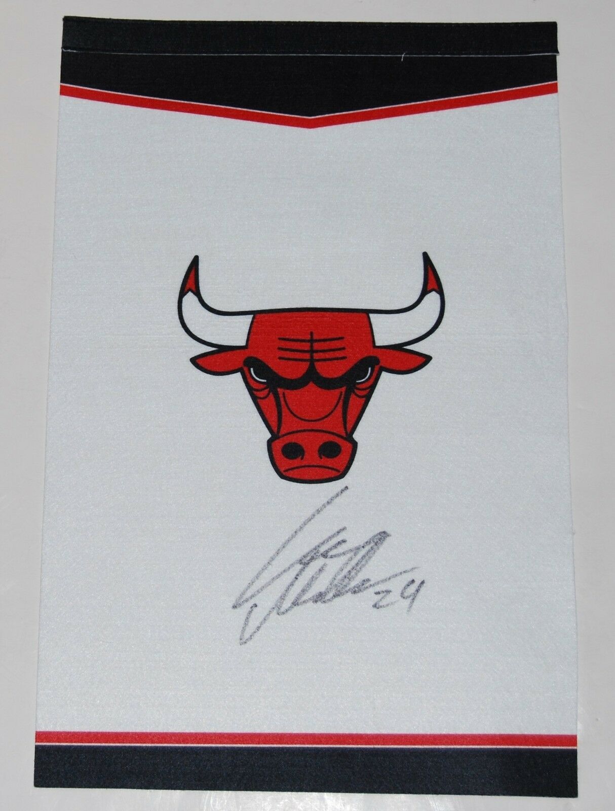 LAURI MARKKANEN signed (CHICAGO BULLS) 12X24 WOOL Pennant banner W/COA Collectible Memorabilia