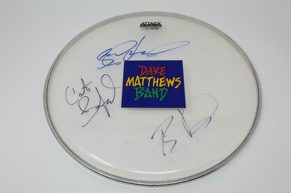 STEFAN LESSARD, BOYD TINSLEY, CARTER BEAUFORD SIGNED AUTOGRAPH DMB LOGO ...