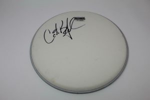 CARTER BEAUFORD SIGNED AUTOGRAPH DRUMHEAD – DAVE MATTHEWS BAND DRUMMER A  COLLECTIBLE MEMORABILIA