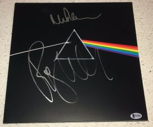 ROGER WATERS & MASON SIGNED AUTOGRAPH NEW PINK FLOYD DARK SIDE OF MOON ALBUM BAS  COLLECTIBLE MEMORABILIA