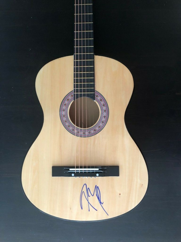 POST MALONE SIGNED AUTOGRAPH GUITAR – FULL-SIZE NATURAL WOOD ACOUSTIC, POSTY  COLLECTIBLE MEMORABILIA