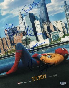 TOM HOLLAND, TOMEI +4 CAST SIGNED AUTOGRAPH – SPIDERMAN: HOMECOMING 11×14 POSTER  COLLECTIBLE MEMORABILIA