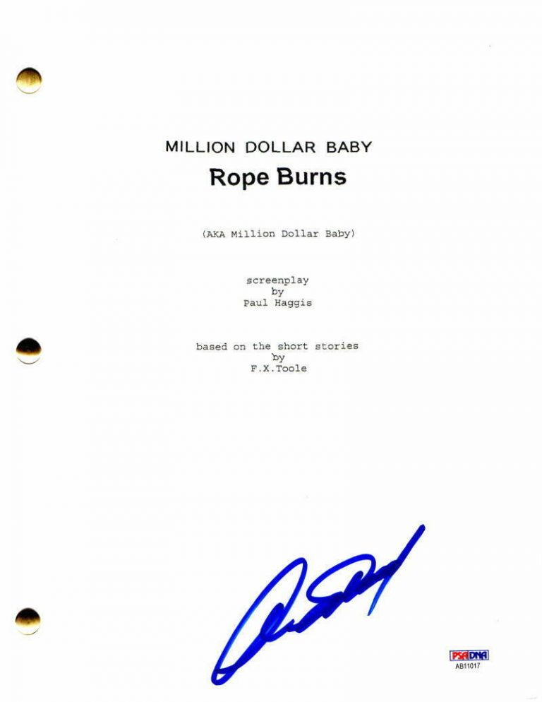 CLINT EASTWOOD SIGNED AUTOGRAPH – MILLION DOLLAR BABY MOVIE SCRIPT -HILARY SWANK  COLLECTIBLE MEMORABILIA