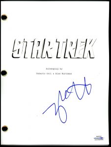 ZACHARY QUINTO “STAR TREK” AUTOGRAPH SIGNED FULL COMPLETE SCRIPT SCREENPLAY ACOA  COLLECTIBLE MEMORABILIA