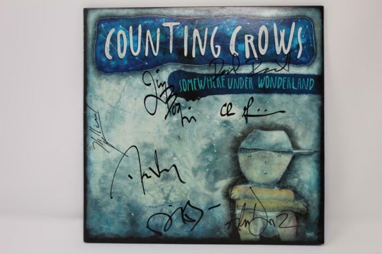 COUNTING CROWS (X7) SIGNED AUTOGRAPH ALBUM RECORD SOMEWHERE UNDER WONDERLAND  COLLECTIBLE MEMORABILIA
