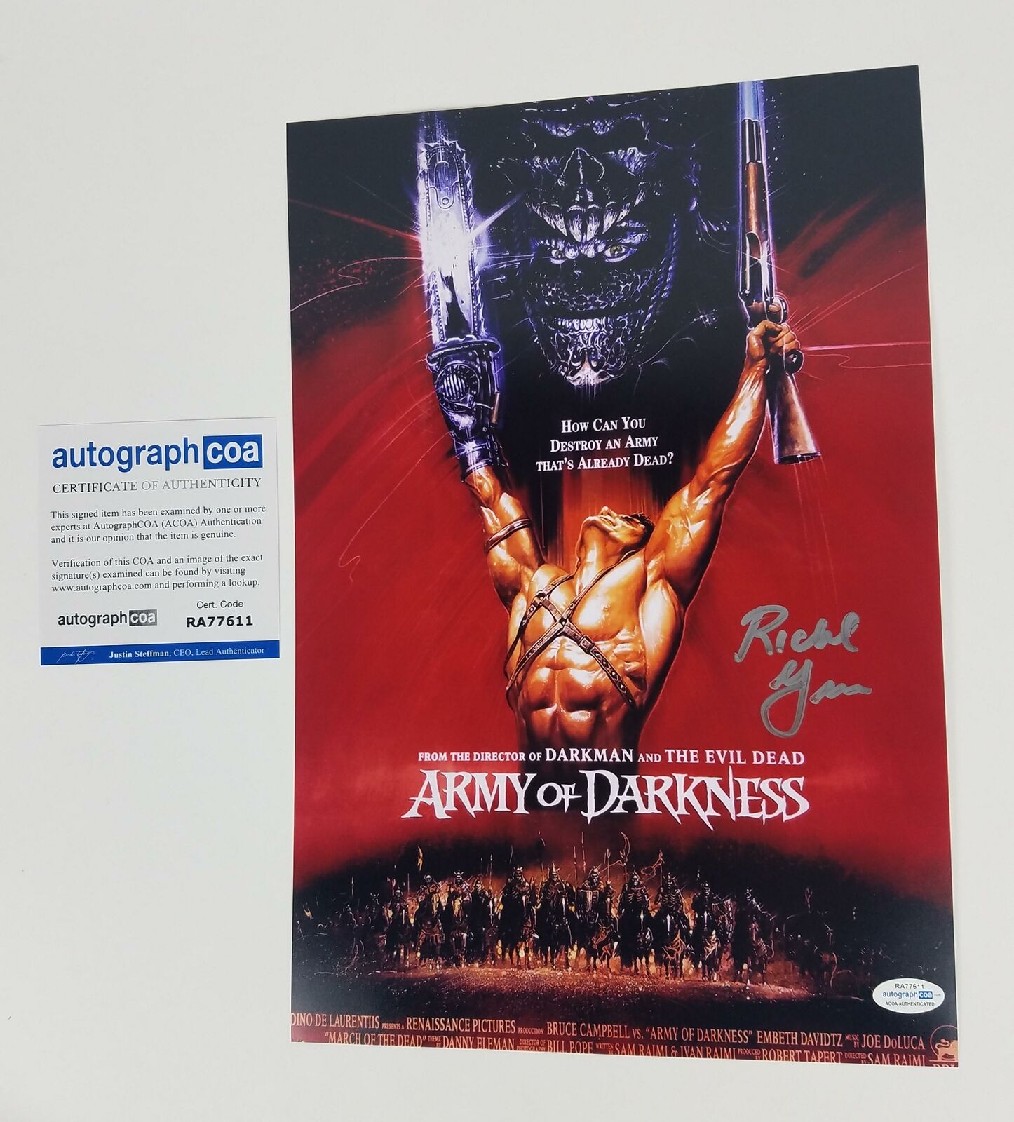Army Of Darkness Duke Henry the Red Richard Grove Autograph 10x15 Photo