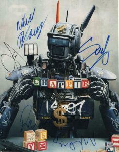SIGOURNEY WEAVER, HUGH JACKMAN + 3 CAST SIGNED AUTOGRAPH – CHAPPIE 11×14 POSTER  COLLECTIBLE MEMORABILIA