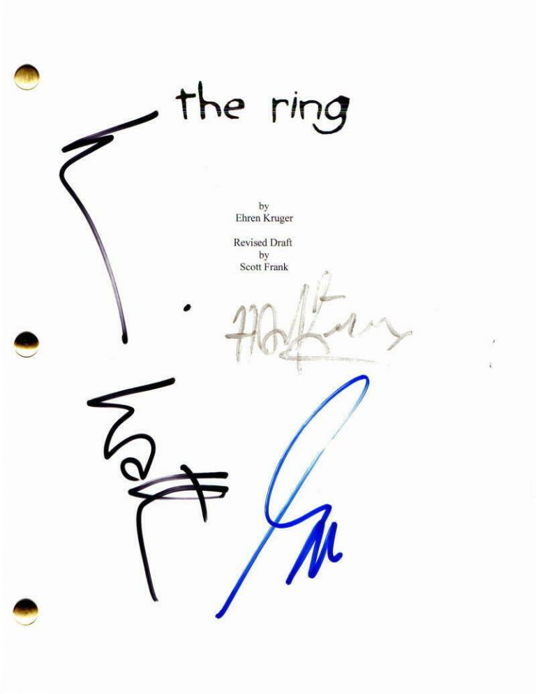 NAOMI WATTS, GORE VERBINSKI, HANS ZIMMER SIGNED AUTOGRAPH THE RING MOVIE SCRIPT  COLLECTIBLE MEMORABILIA