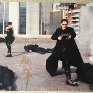 YUEN WOO-PING SIGNED AUTOGRAPH "THE MATRIX" VERY RARE FIGHT MASTER 11x14 PHOTO B COLLECTIBLE MEMORABILIA