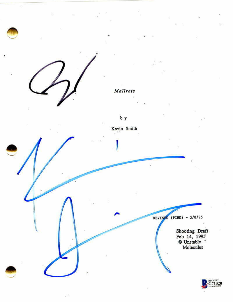 BEN AFFLECK & KEVIN SMITH SIGNED AUTOGRAPH - MALLRATS FULL MOVIE SCRIPT ...