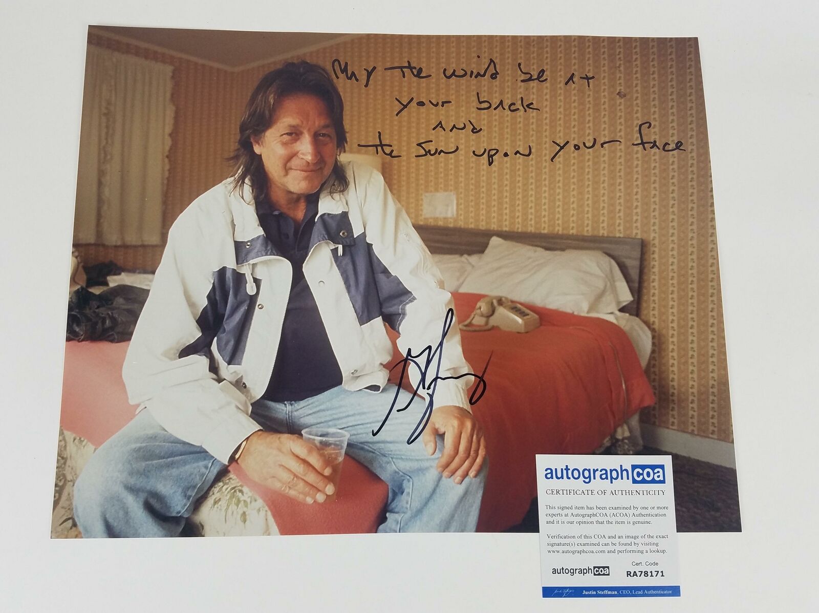 Boston George Jung Autographed 16x20 Photo Blow Drug Smuggler ACOA ...