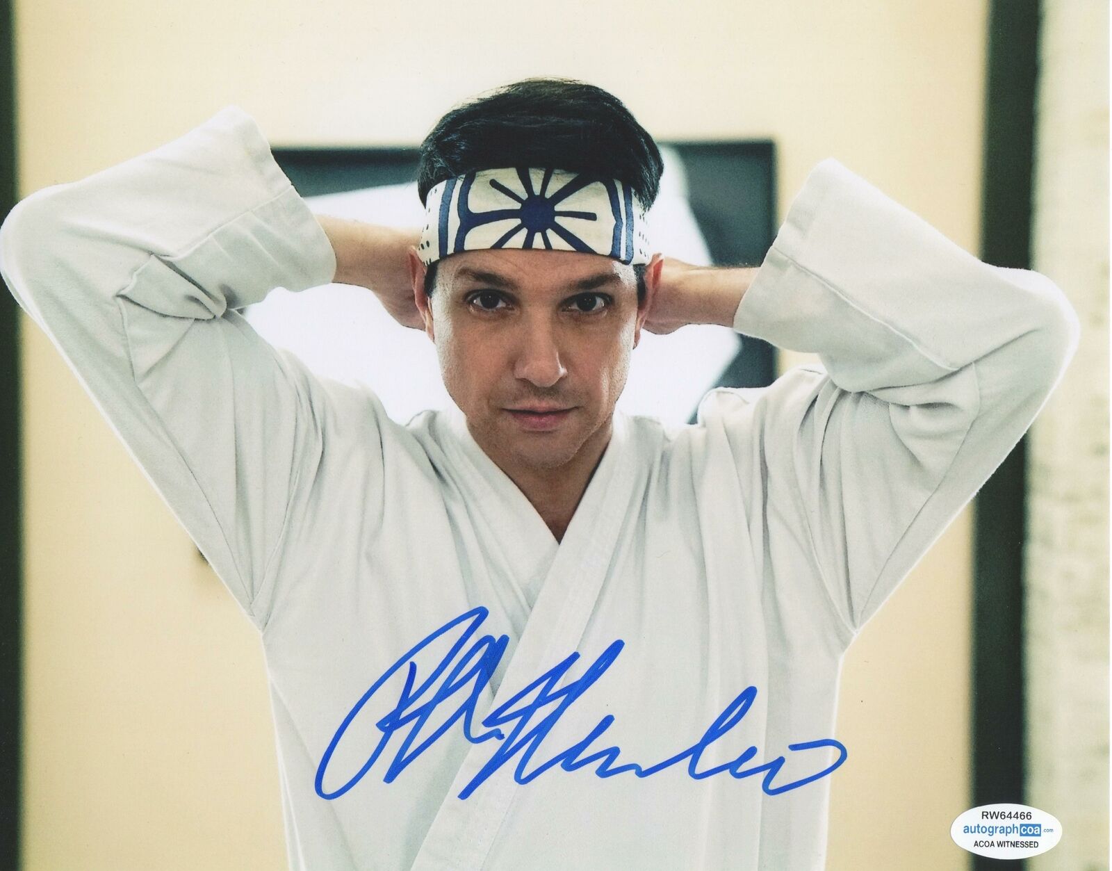 Ralph Macchio Autograph Signed Cobra Kai 8x10 ACOA Witness ITP Collectible Memorabilia Autographia
