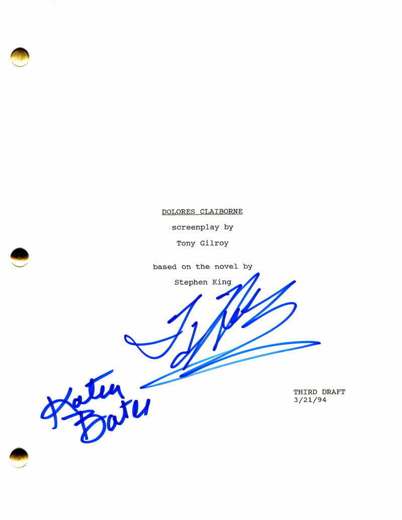 KATHY BATES & TONY GILROY SIGNED AUTOGRAPH - DOLORES CLAIBORNE FULL ...