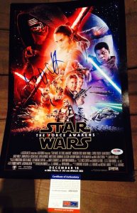 JJ ABRAMS SIGNED STAR WARS FORCE AWAKENS 12×18 POSTER W/ TIE FIGHTER SKETCH PSA  COLLECTIBLE MEMORABILIA