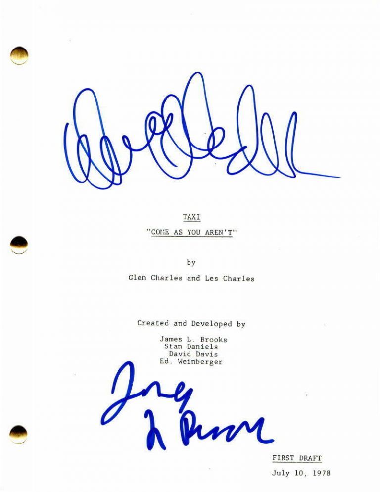 JAMES L BROOKS & DANNY DEVITO SIGNED AUTOGRAPH – TAXI FULL EPISODE SCRIPT  COLLECTIBLE MEMORABILIA