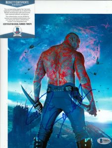 DAVE BAUTISTA SIGNED (GUARDIANS OF THE GALAXY) DRAX 8X10 AVENGERS BECKETT T89876  COLLECTIBLE MEMORABILIA
