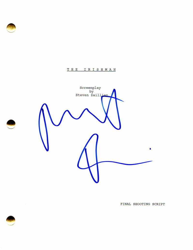 ROBERT DENIRO SIGNED AUTOGRAPH - THE IRISHMAN MOVIE SCRIPT - MARTIN ...