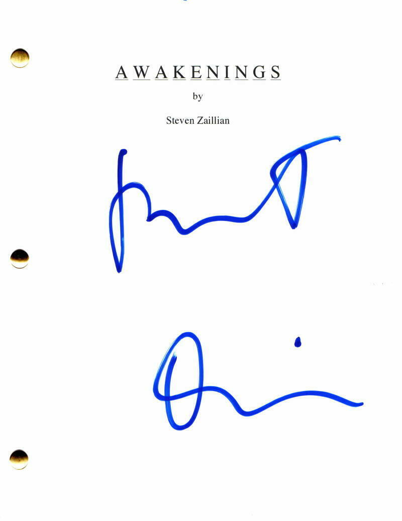 ROBERT DENIRO SIGNED AUTOGRAPH - AWAKENINGS FULL MOVIE SCRIPT - ROBIN