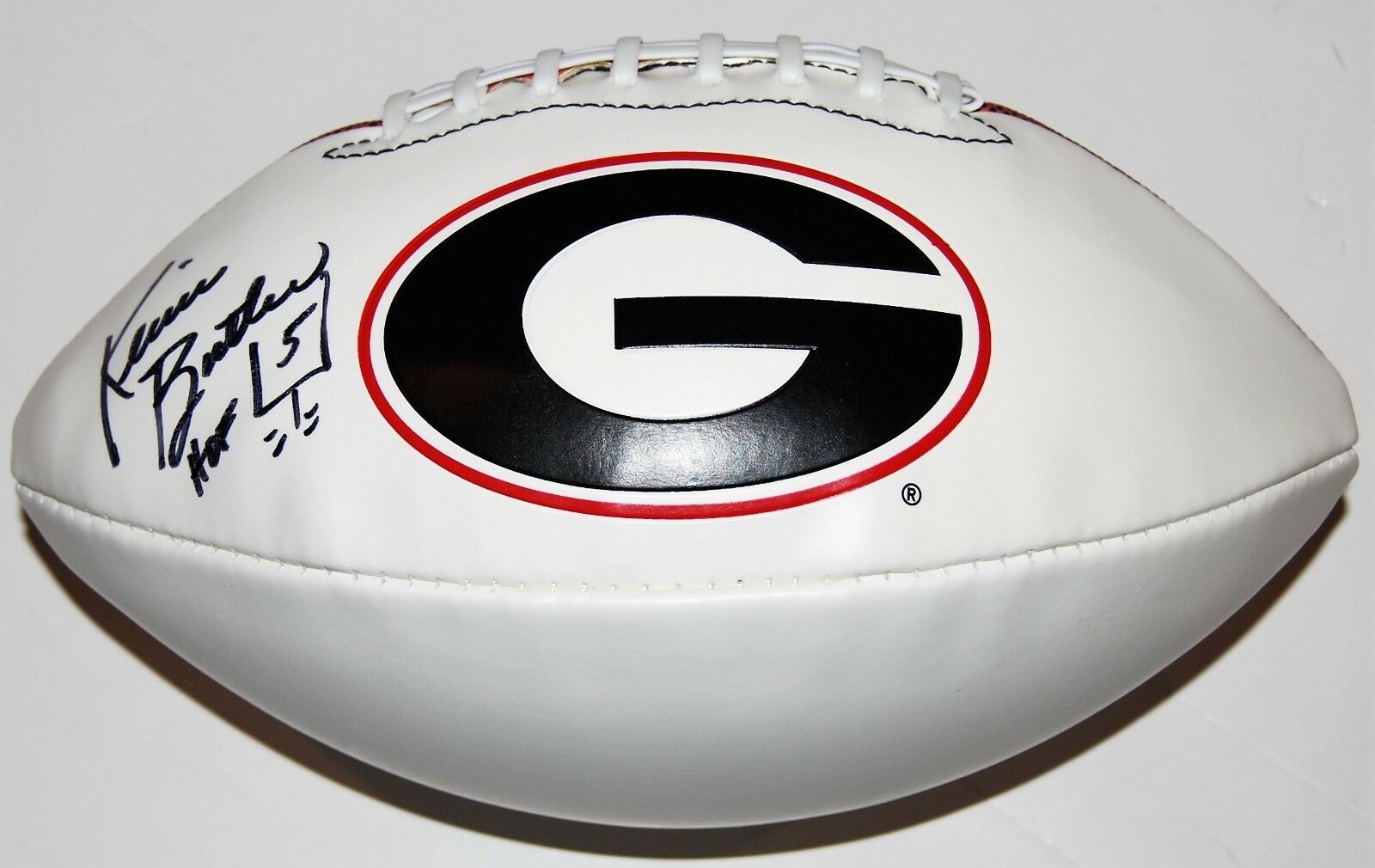 KEVIN BUTLER signed (GEORGIA BULLDOGS) F/S Logo embroidered football W ...