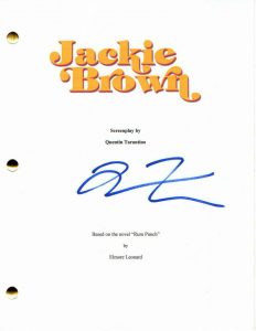 QUENTIN TARANTINO SIGNED AUTOGRAPH – JACKIE BROWN FULL MOVIE SCRIPT  COLLECTIBLE MEMORABILIA