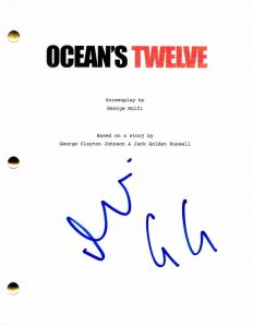 GEORGE CLOONEY & MATT DAMON SIGNED AUTOGRAPH – OCEAN’S TWELVE 12 MOVIE SCRIPT  COLLECTIBLE MEMORABILIA
