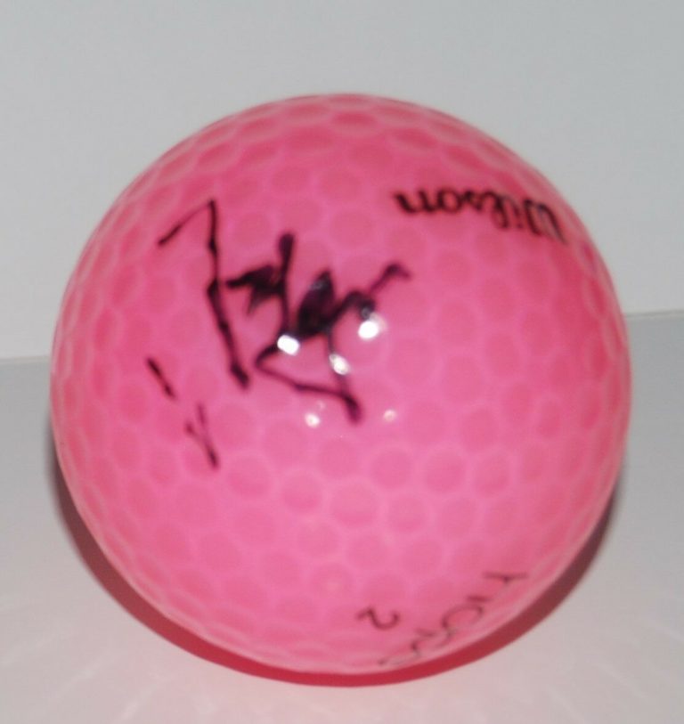 SHANSHAN FENG SIGNED *LPGA* PINK WILSON HOPE GOLF BALL W/COA CHINA CHINEASE  COLLECTIBLE MEMORABILIA