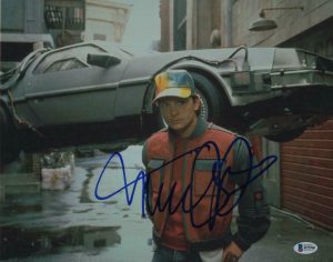 MICHAEL J FOX SIGNED AUTOGRAPH 11×14 PHOTO – MARTY BACK TO THE FUTURE D BECKETT  COLLECTIBLE MEMORABILIA