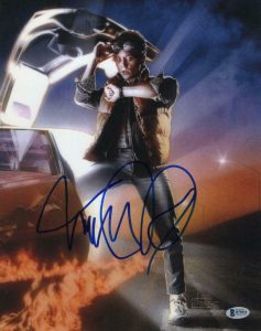 MICHAEL J FOX SIGNED AUTOGRAPH 11×14 PHOTO – MARTY BACK TO THE FUTURE H BECKETT  COLLECTIBLE MEMORABILIA