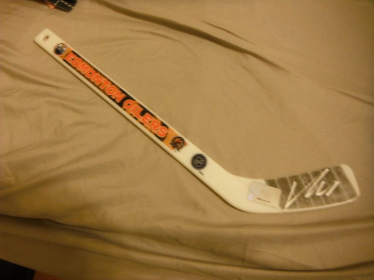 EDMONTON OILERS YOUNG GUN NAIL YAKUPOV SIGNED SOUVENIR STICK  COLLECTIBLE MEMORABILIA