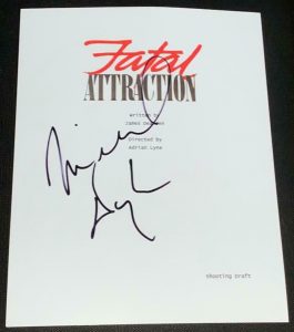 MICHAEL DOUGLAS SIGNED AUTOGRAPH – “FATAL ATTRACTION” COMPLETE MOVIE SCRIPT COA  COLLECTIBLE MEMORABILIA
