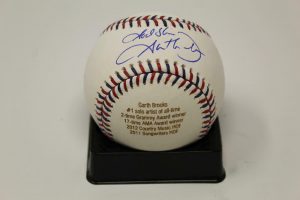 GARTH BROOKS SIGNED AUTOGRAPH CAREER ACHIEVEMENTS BASEBALL – COUNTRY SUPERSTAR  COLLECTIBLE MEMORABILIA