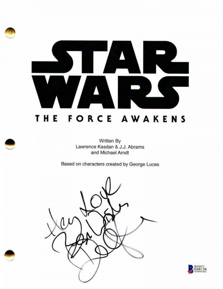 DOMHNALL GLEESON SIGNED AUTOGRAPH - THE FORCE AWAKENS MOVIE SCRIPT ...
