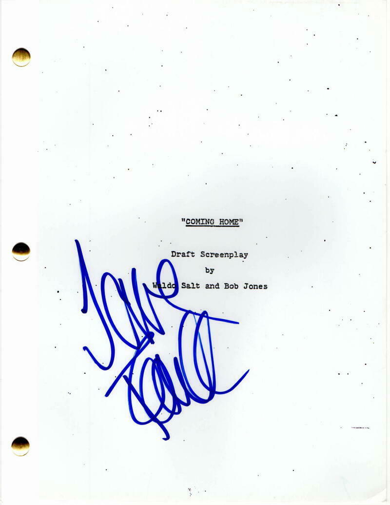 JANE FONDA SIGNED AUTOGRAPH - COMING HOME MOVIE SCRIPT - JON VOIGHT ...