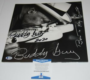 BUDDY GUY SIGNED (BORN TO PLAY A GUITAR) RECORD ALBUM LP VINYL BECKETT BAS #2  COLLECTIBLE MEMORABILIA