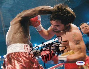 MANNY PACQUIAO *PACMAN* AUTOGRAPHED BOXING CHAMPION 8×10 PHOTO PSA/DNA Y72686  COLLECTIBLE MEMORABILIA