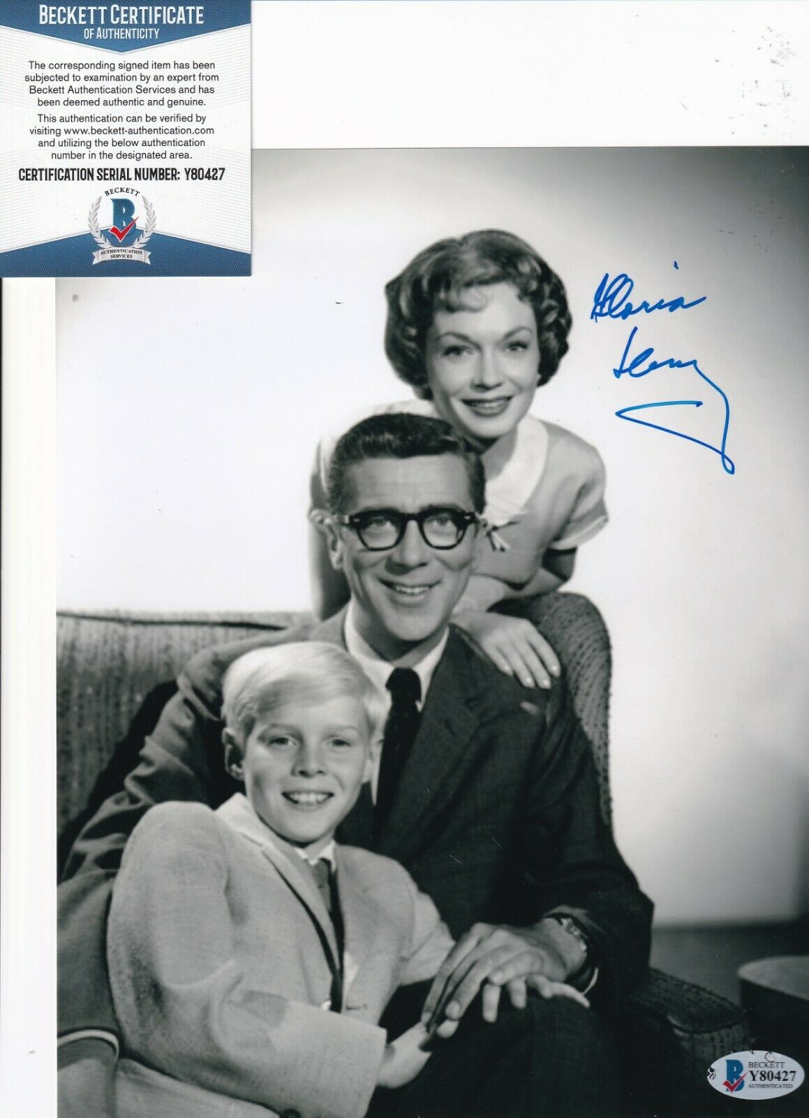 GLORIA HENRY signed (DENNIS THE MENACE) Alice 8X10 photo BECKETT BAS ...