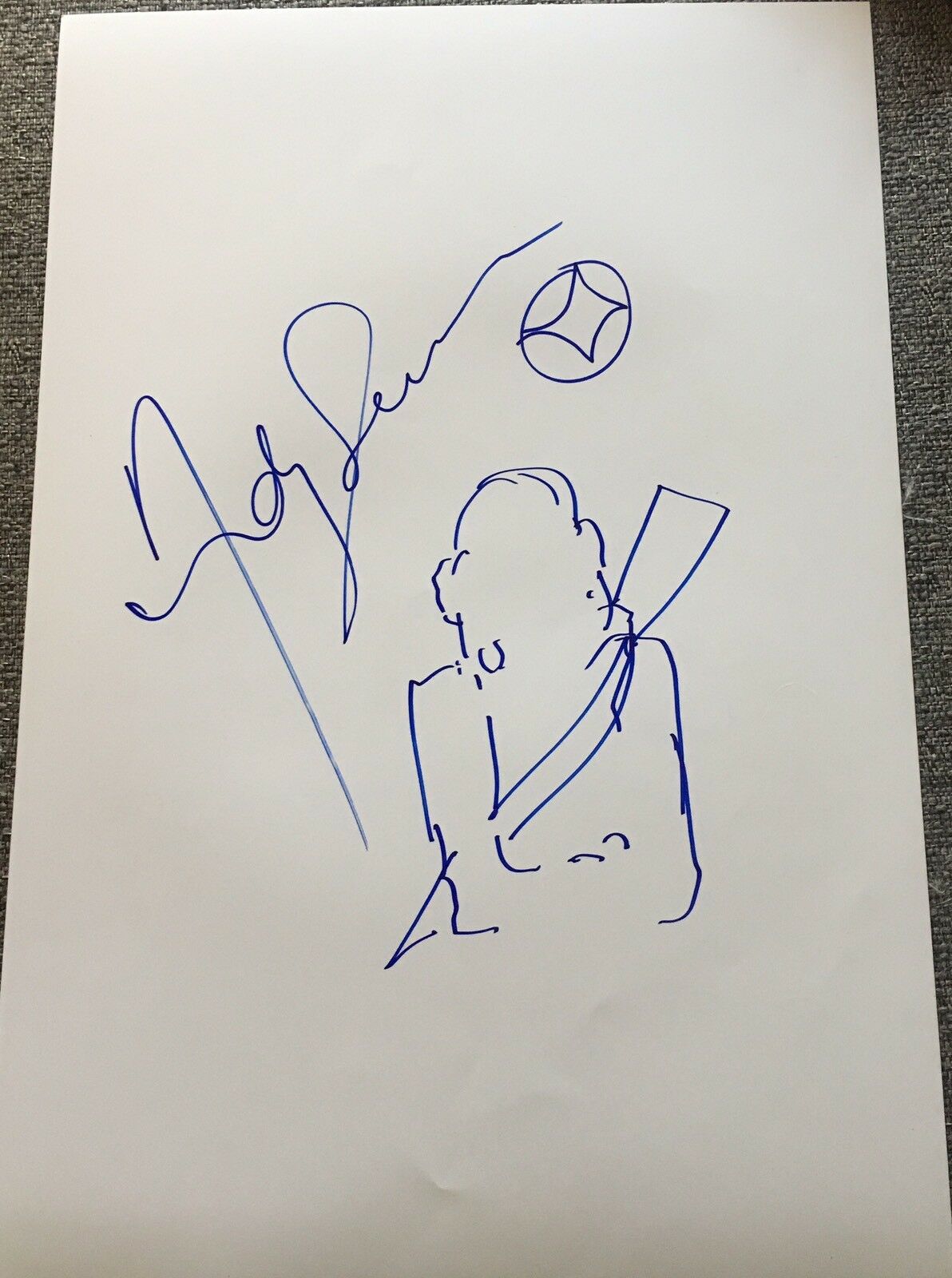ANDY SERKIS SIGNED AUTOGRAPH HUGE ORIGINAL PLANET OF APES CAESAR SKETCH
