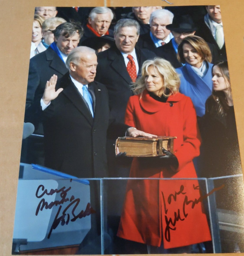 JOE BIDEN JILL BIDEN SIGNED AUTOGRAPH 8X10 PHOTO PRESIDENT FIRST LADY ...