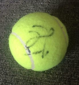 JUSTINE HENIN SIGNED AUTOGRAPHED NEW TENNIS BALL CHAMPION LEGEND WITH COA  COLLECTIBLE MEMORABILIA
