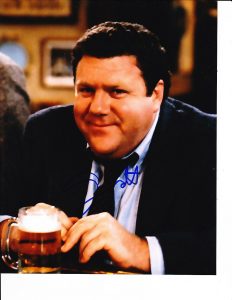 CHEERS GEORGE WENDT SIGNED SITTING AT THE BAR 8X10  COLLECTIBLE MEMORABILIA