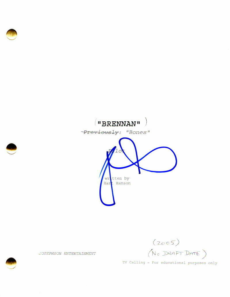 DAVID BOREANAZ SIGNED AUTOGRAPH - BONES PILOT SCRIPT - BUFFY THE ...