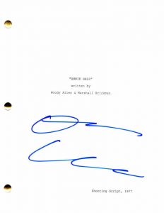 DIANE KEATON SIGNED AUTOGRAPH – ANNIE HALL MOVIE SCRIPT – THE GODFATHER, MICHAEL  COLLECTIBLE MEMORABILIA
