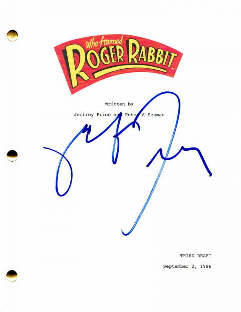 ROBERT ZEMECKIS SIGNED AUTOGRAPH – WHO FRAMED ROGER RABBIT FULL MOVIE SCRIPT  COLLECTIBLE MEMORABILIA