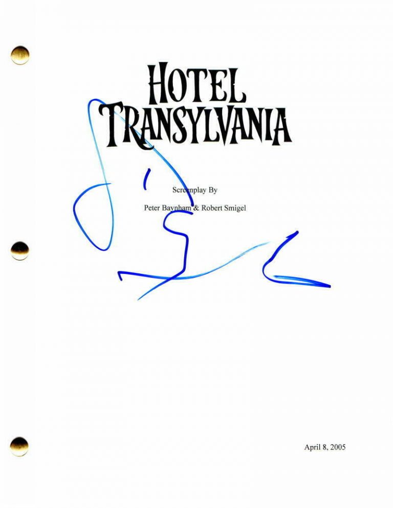 SELANA GOMEZ SIGNED AUTOGRAPH – HOTEL TRANSYLVANIA MOVIE SCRIPT – ADAM SANDLER  COLLECTIBLE MEMORABILIA